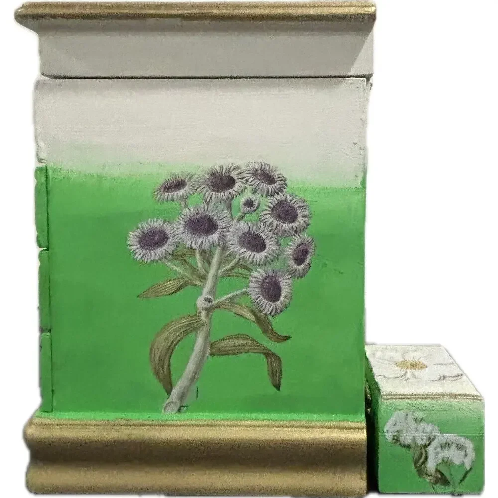 Upcycled Solid Wood Chest Jewelry Box with Bonus Trinket Box